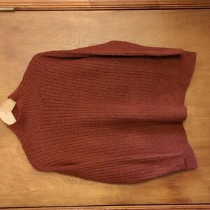 LOFT Rust Ribbed Mockneck Sweater Size XXS